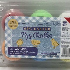 Anker Play 6 Pc Easter Egg Chalks Sidewalk Chalk